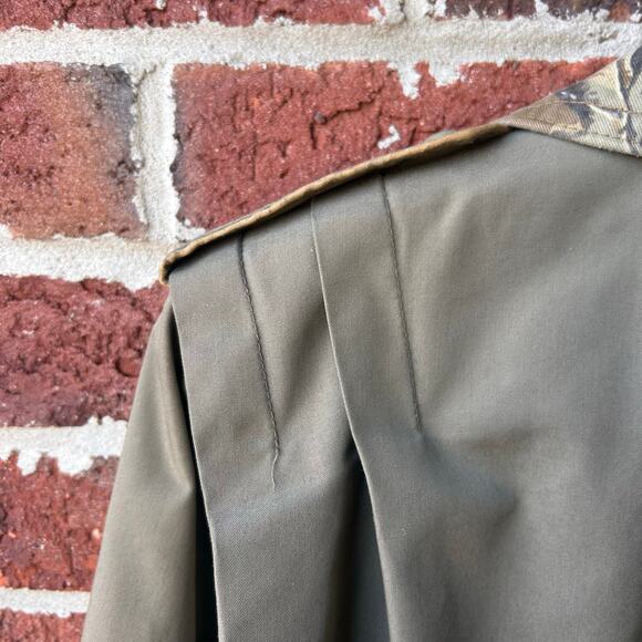 Vintage Camo Print Canvas Trench Jacket Size 7/8 (M) - Picture 5 of 5